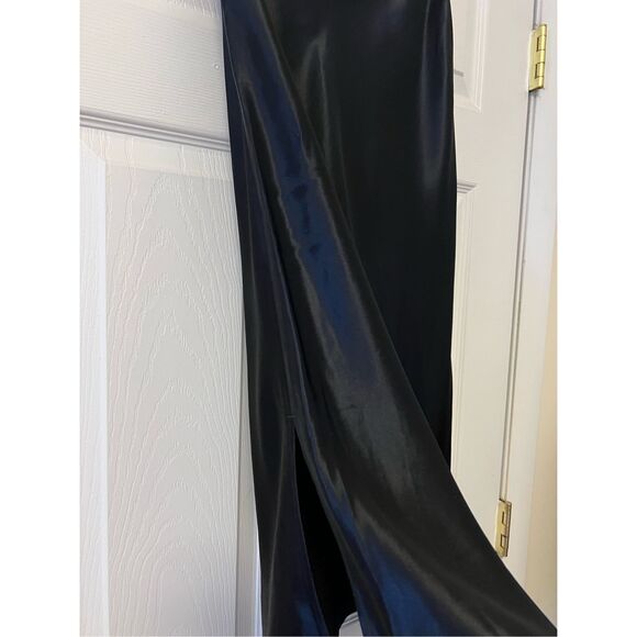 Arket Black Satin Midi Skirt - Picture 8 of 15